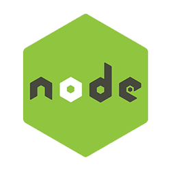 Logotipo de Node.js. El entorno de ejecución de JavaScript más utilizado para el desarrollo backend.
