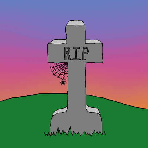 A tombstone symbolizing that you have been dismissed in the job as a programmer.