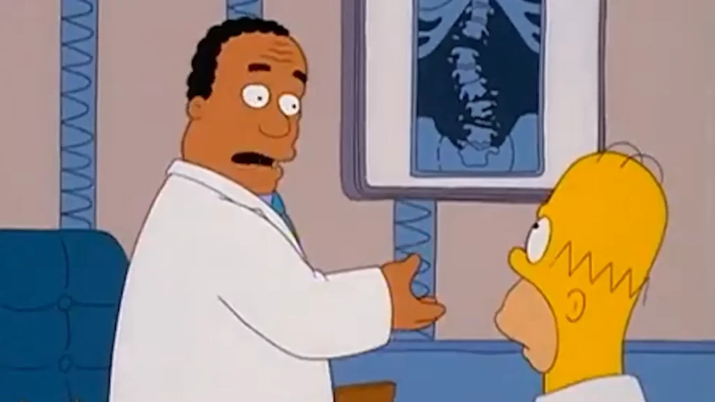 Columna vertebral de Homer Simpson.