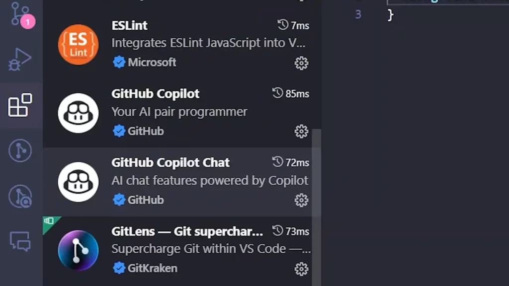 Extensiones de Visual Studio Code.