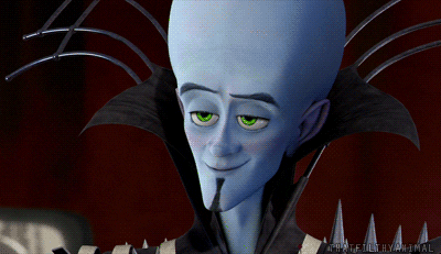 Primer plano de Megamind.