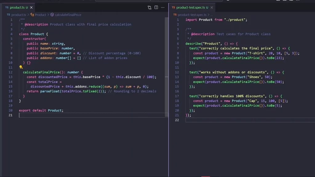 Test unitario para un modelo del dominio de una aplicación