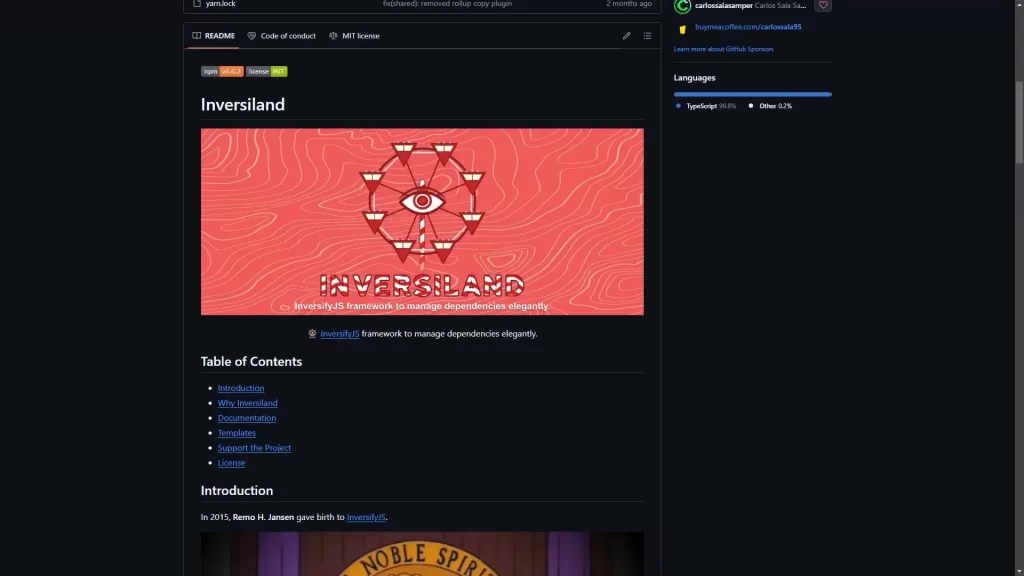 Repositorio de Inversiland - InversifyJS framework