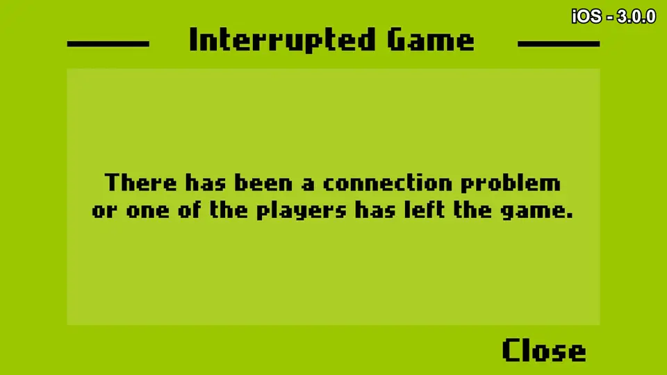 Menú de partida interrumpida del Snake II de Nokia.