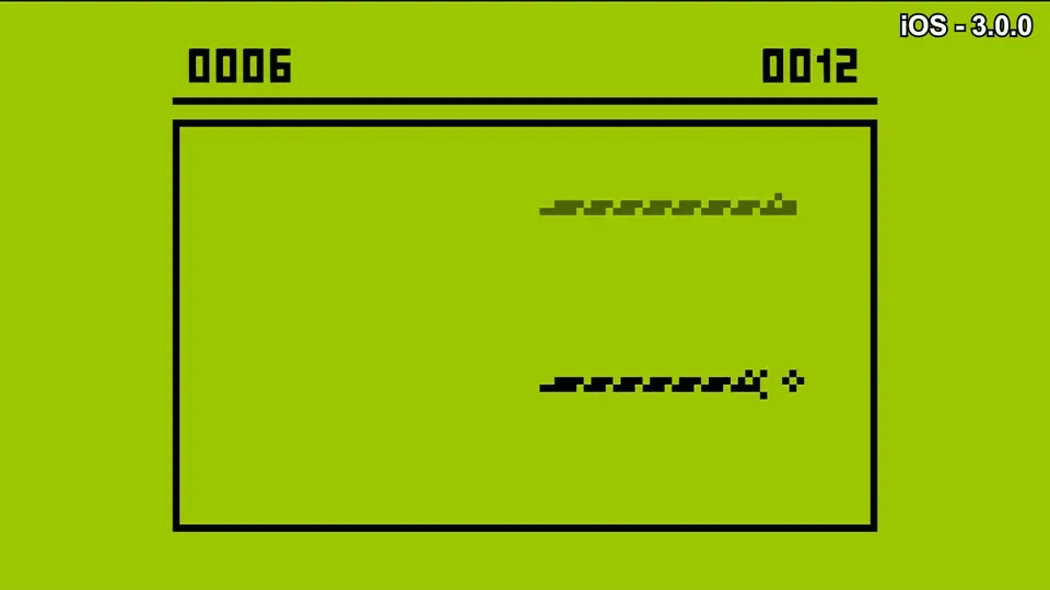 Captura 1 de partida multijugador del Snake II de Nokia para iOS.