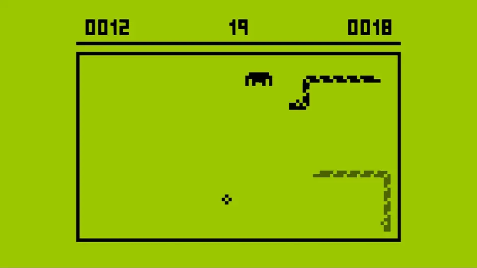 Captura 1 de partida multijugador del Snake II de Nokia.