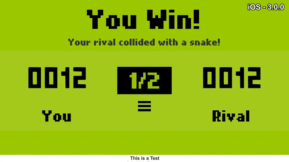 Menú de volver a jugar a Snake II de Nokia multijugador.